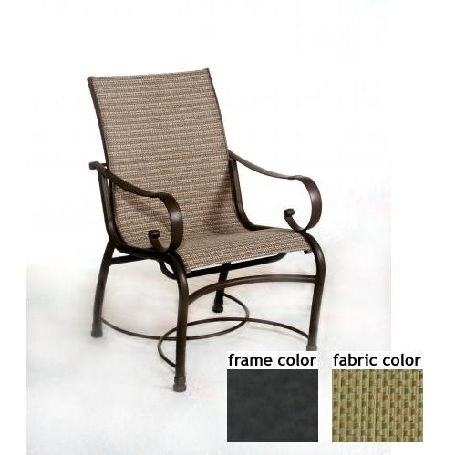 Barcelona Aluminum Low Back Sling Dining Chair With Night Sky Frame And B0303 Fabric by Casual Creations