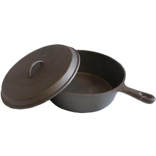 Cast Iron Chicken Fryer W/ Handle And Basket 4 Qt.