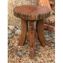 Groovy Stuff Golden Brown Prairie Teak Wood Side Table - 18 Inch