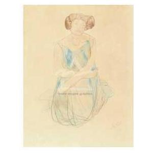 Seated Woman In A Dress, After 1900 Poster Print