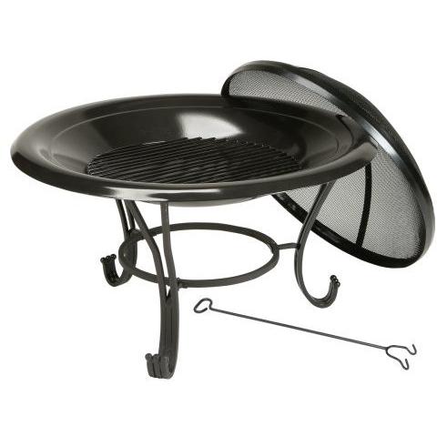 Kay Home Products Black Porcelain Fire Bowl Pit
