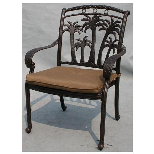 Darlee Palm Springs Cast Aluminum Dining Chair With Cushion