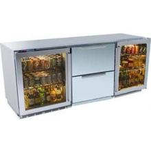 Perlick Built In Triple Refrigerator With Stainless Glass Door, Stainless Drawers, And Stainless Glass Door