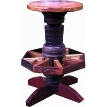 Groovy Stuff Rustic Teak Wood Rodeo Bar Stool