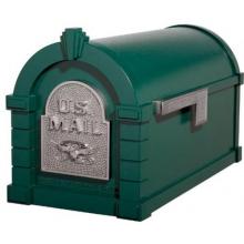 Original Keystone Series Mailbox - Forest Green W/ Satin Nickel