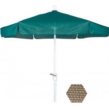FiberBuilt Outdoor Umbrellas Aluminum 7.5Ft Diameter, Hexagon - White