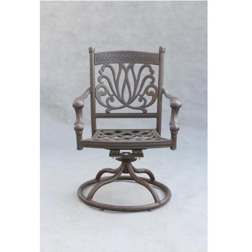 Casual Sunset Cast Aluminum Patio Swivel Rocker - No Cushion(s)