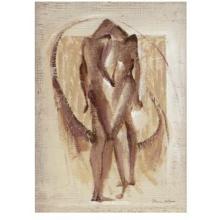 Figures Harmony In Brown Poster Print