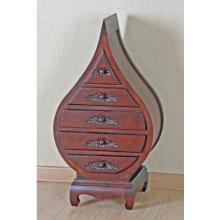 International Caravan Carved Wood Tear Drop Chest