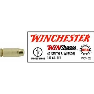Winchester Ammo 40 Smith & Wesson By Winchester, 40 S&W, 180gr, WinClean Brass Enclosed Base, (Per 50)