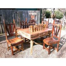 Groovy Stuff Teak Wood Hill Country Chess Table Medium