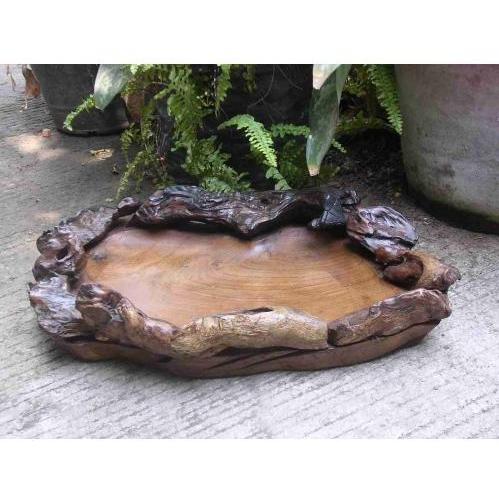 Teak Wood Drifter Root Tray Large