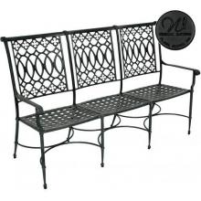 Windham Castings Elysee Triple Settee Frame Only, Black