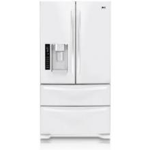 LG French Door Refrigerator With Dispenser And 4 Doors, 25 Cu Ft - White