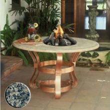 Tuscany Dining Height Fire Pit - Solid Copper Base/ Sea Green Granite Top - LP