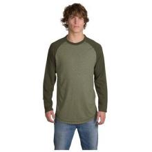 District Threads - Heathered Jersey Long Sleeve Raglan Tee Shirt - Heathered Army