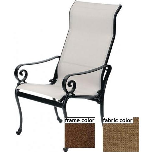 Suncoast Soleil Sling Supreme Dining Chair - Cabernet Frame And Raku Fabric
