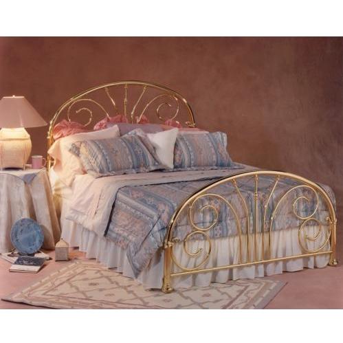 Hillsdale Jackson Classic Brass Metal Bed Set With Frame - Queen - 1070BQR