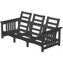 Poly-Wood Club Mission Recycled Plastic Wood Sofa