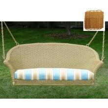 North Cape Naples Resin Wicker Porch Swing - Honey