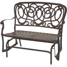 Darlee Florence Cast Aluminum Patio Bench Glider