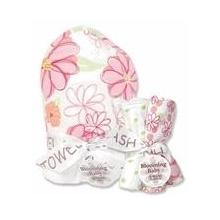 Hula Baby Pink Hooded Towel And Wash Cloth Set