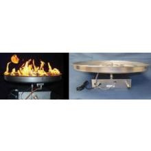 HPC 37 Inch Natural Gas Drop-In Fire Pit Kit With 30 Inch Burner And On/Off Remote
