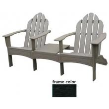 Eagle One Recycled Plastic Double Adirondack With Table - Black