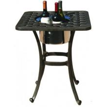 Darlee Series 30 Cast Aluminum End Table With Ice Bucket Insert - 21 Inch Square