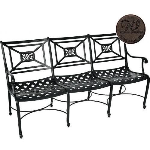 Windham Castings Key Largo Triple Settee Frame Only, Bronze