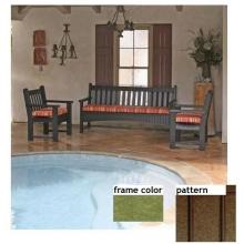 Eagle One Recycled Plastic Heritage Lounge Set 2 Chairs, 1 Bench - New England Pattern Driftwood