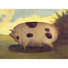 Brown Pig Poster Print