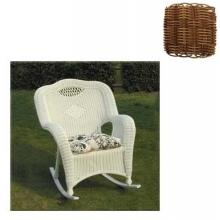 North Cape Richmond Aluminum Frame Resin Wicker Rocker - Walnut