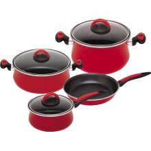 Due Praga Enamel On Steel 7 Pcs. Cookware Set