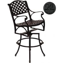 Windham Castings Meridian Swivel Bar Stool Frame Only, Black