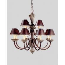 Regency Collection Chandelier In Oxide Brass With Silver Finish - 12 Bulbs