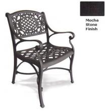 Meadow Decor Amazon Cast Aluminum Dining Chair - Curved Style - Mocha Stone Finish