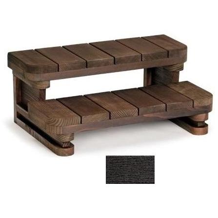 A&B Accessories Recycled Plastic Spa Steps: Two-Tier Piano Key - 34 Inch Espresso