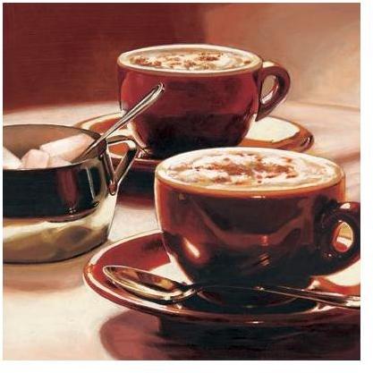Tazze Con Cappuccino Poster Print