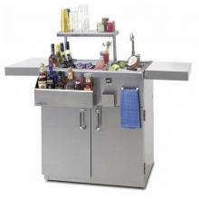 Solaire 30 Inch Professional Bartender Cart W/ Serving Shelf