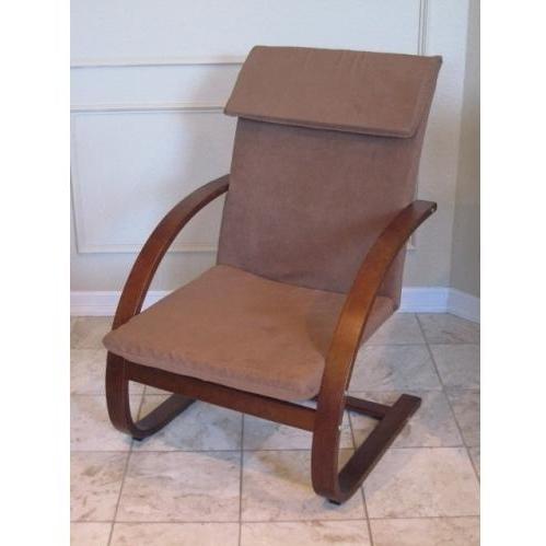 International Caravan Bentwood Rocking Chair With MicroFiber Cushion Brown