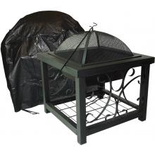 Fire Sense Square Outdoor Fire Pit Table Felt-Lined Vinyl Cover