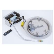 Peterson Outdoor Campfyre 13 Inch Propane Gas Electronic On/Off Remote Stainless Steel Fire Pit Burner Kit