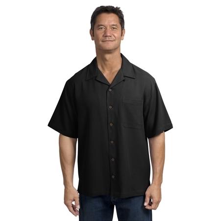 Port Authority Signature Silk Blend Camp Shirt 3XL - Black Port Authority Signature Silk Blend Camp Shirt 3XL - Black