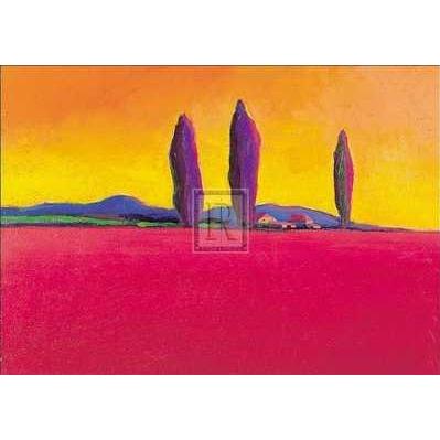 Farm Near The Hills Poster Print