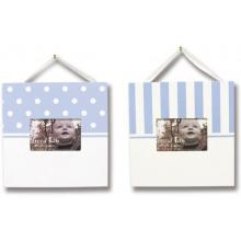 Dots And Stripes Frame Set-White/Blue