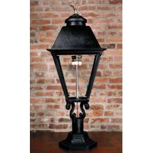 Gaslite America GL3000 Cast Aluminum Manual Ignition Natural Gas Light With Open Flame Burner And Pedestal Mount