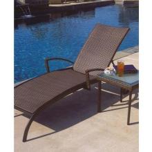 Alfresco Home Vento Wicker Outdoor Chaise Lounge Chair With Wheels