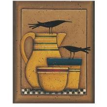Crows Yellow Ware Poster Print