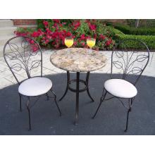 Oakland Living Stone Top Espresso Bistro Set